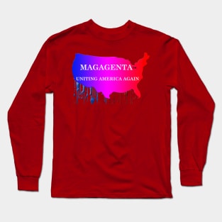 MAGAGENTA Uniting America Again on Map Long Sleeve T-Shirt